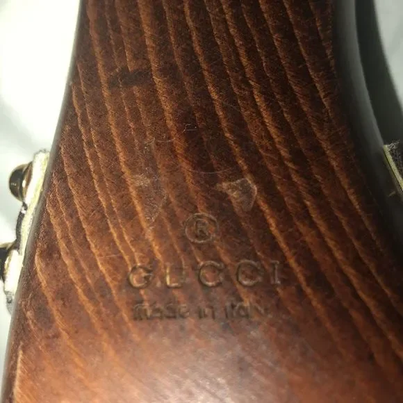 Gucci flower print wooden heel - Picture 9 of 10